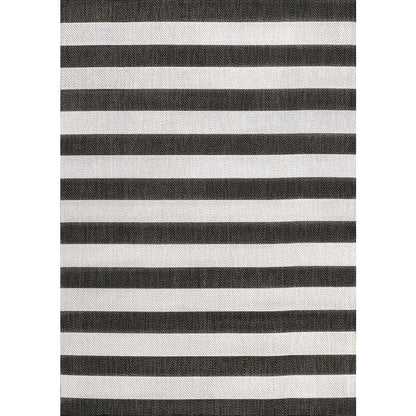 Negril Two Tone Wide Stripe Indoor/Outdoor Area Rug
