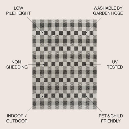 Darcy Traditional Geometric Bold Gingham Indoor/Outdoor Area Rug