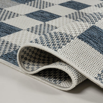 Darcy Traditional Geometric Bold Gingham Indoor/Outdoor Area Rug
