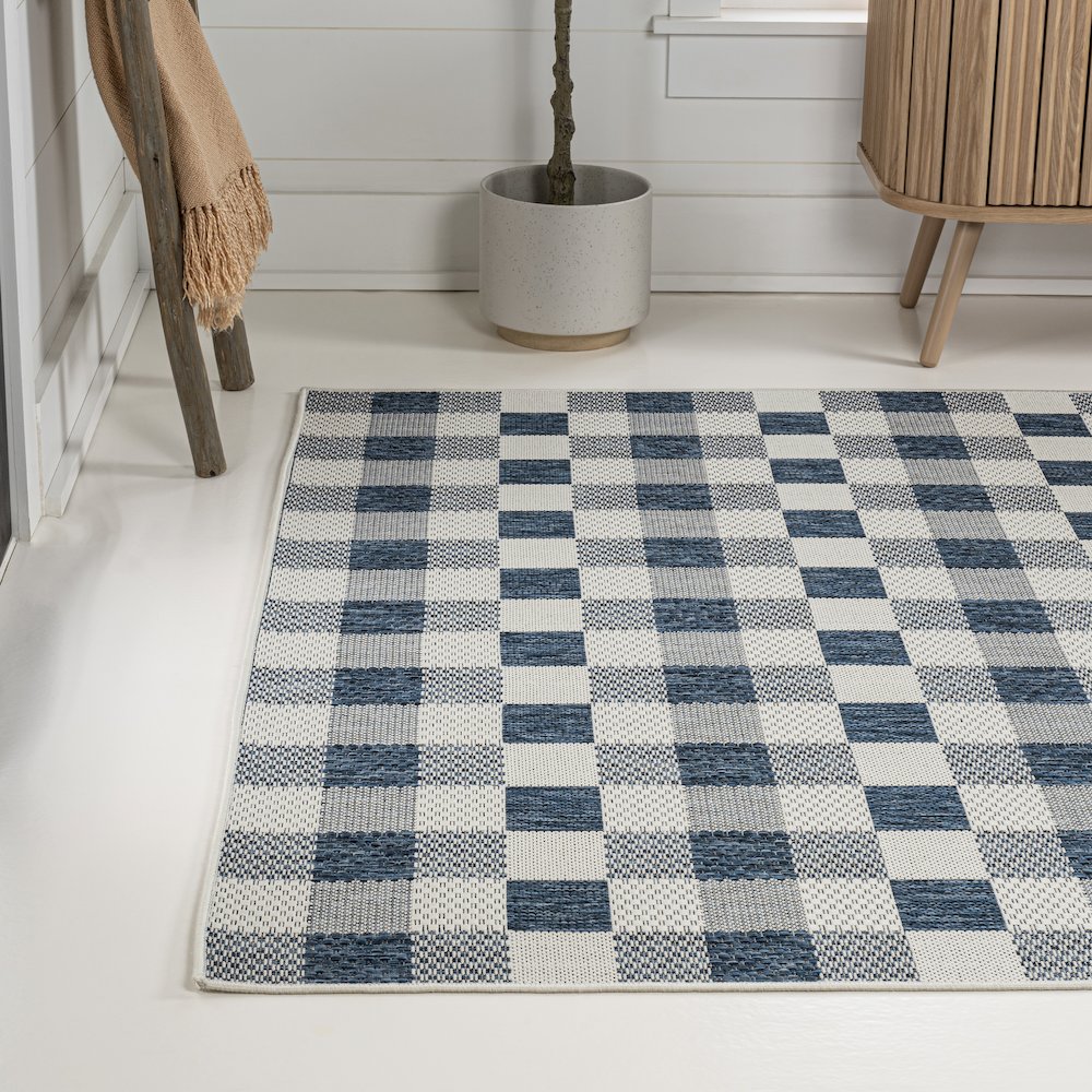 Darcy Traditional Geometric Bold Gingham Indoor/Outdoor Area Rug