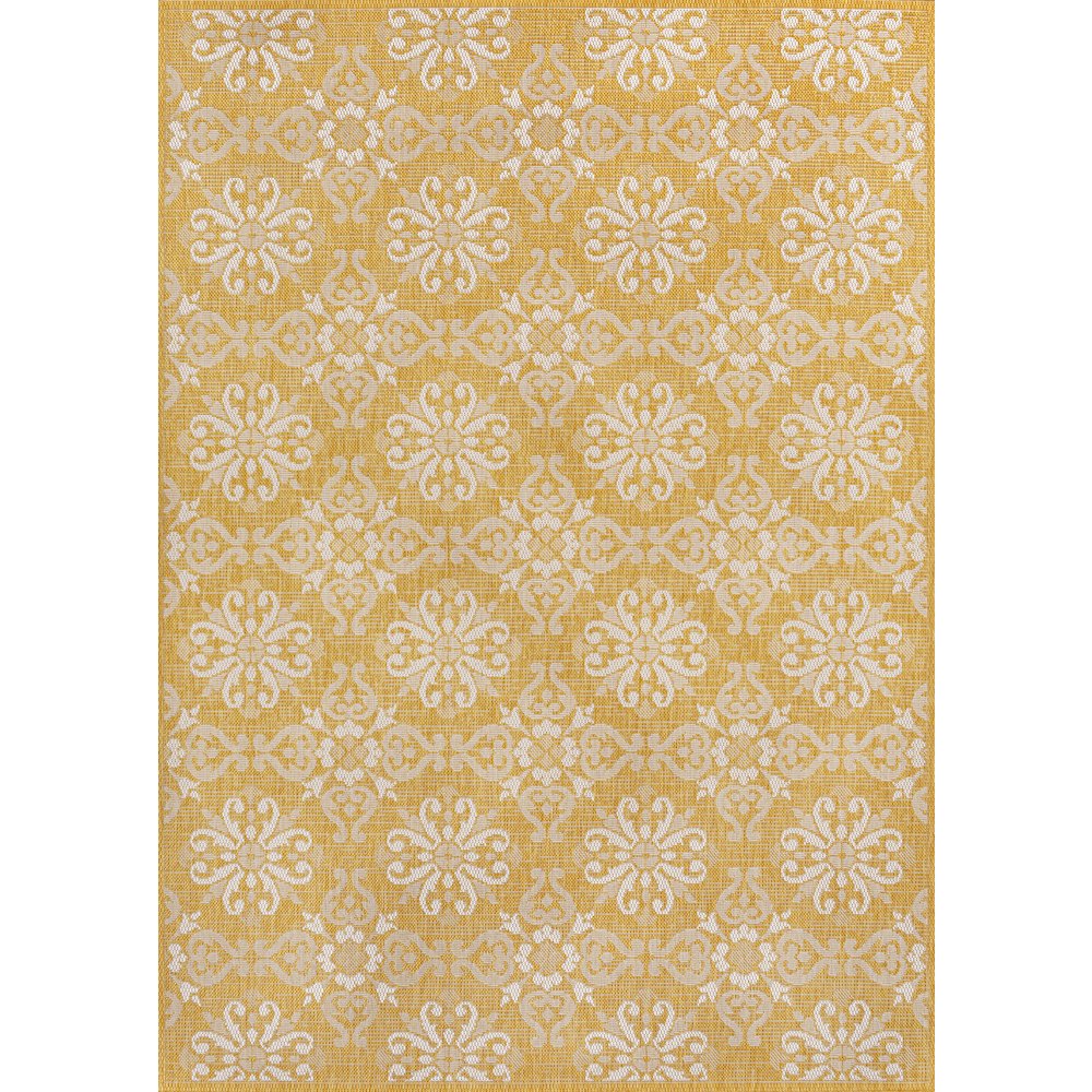 Amora Traditional Mediterranean Tile Design Indoor/Outdoor Area Rug