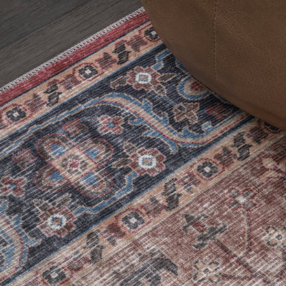 Alacati Ogee Medallion Machine-Washable Area Rug