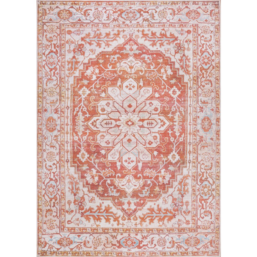 Asa Ornate Medallion Washable Indoor/Outdoor Area Rug