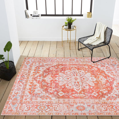 Asa Ornate Medallion Washable Indoor/Outdoor Area Rug