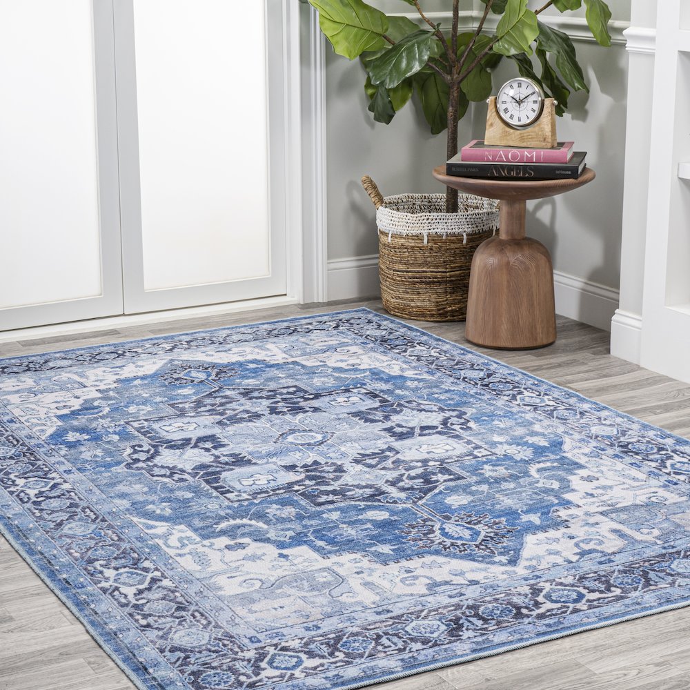 Maris Ornate Medallion Washable Indoor/Outdoor Area Rug