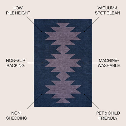 Chayton Minimalist Geometric Machine-Washable Area Rug