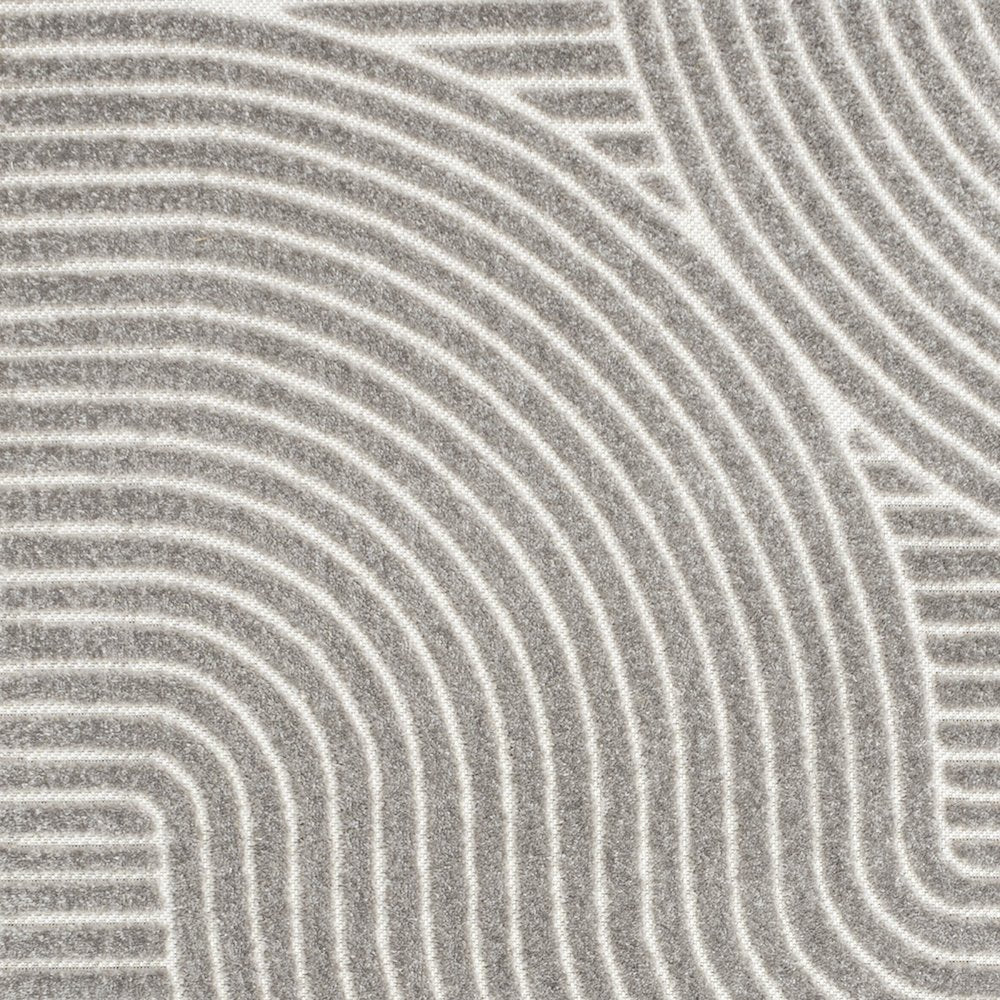 Hallie High-Low Minimalist Curve Geometric  Indoor/Outdoor  Rug