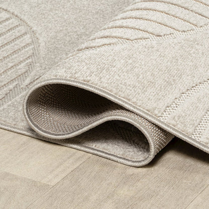 Nordby High-Low Geometric Arch Scandi Striped  Indoor/Outdoor  Rug