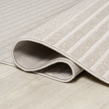 Aarhus High-Low Minimalist Scandi Striped  Indoor/Outdoor  Rug
