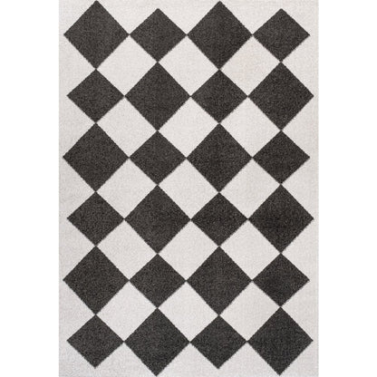 Draper Classic Geometric Diamond Pattern Area Rug