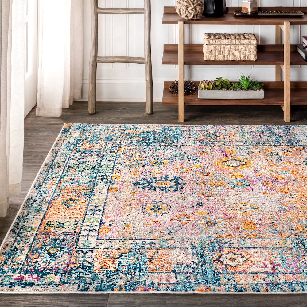 Vibrant Bohemian Flair Boho Vintage Medallion Area Rug