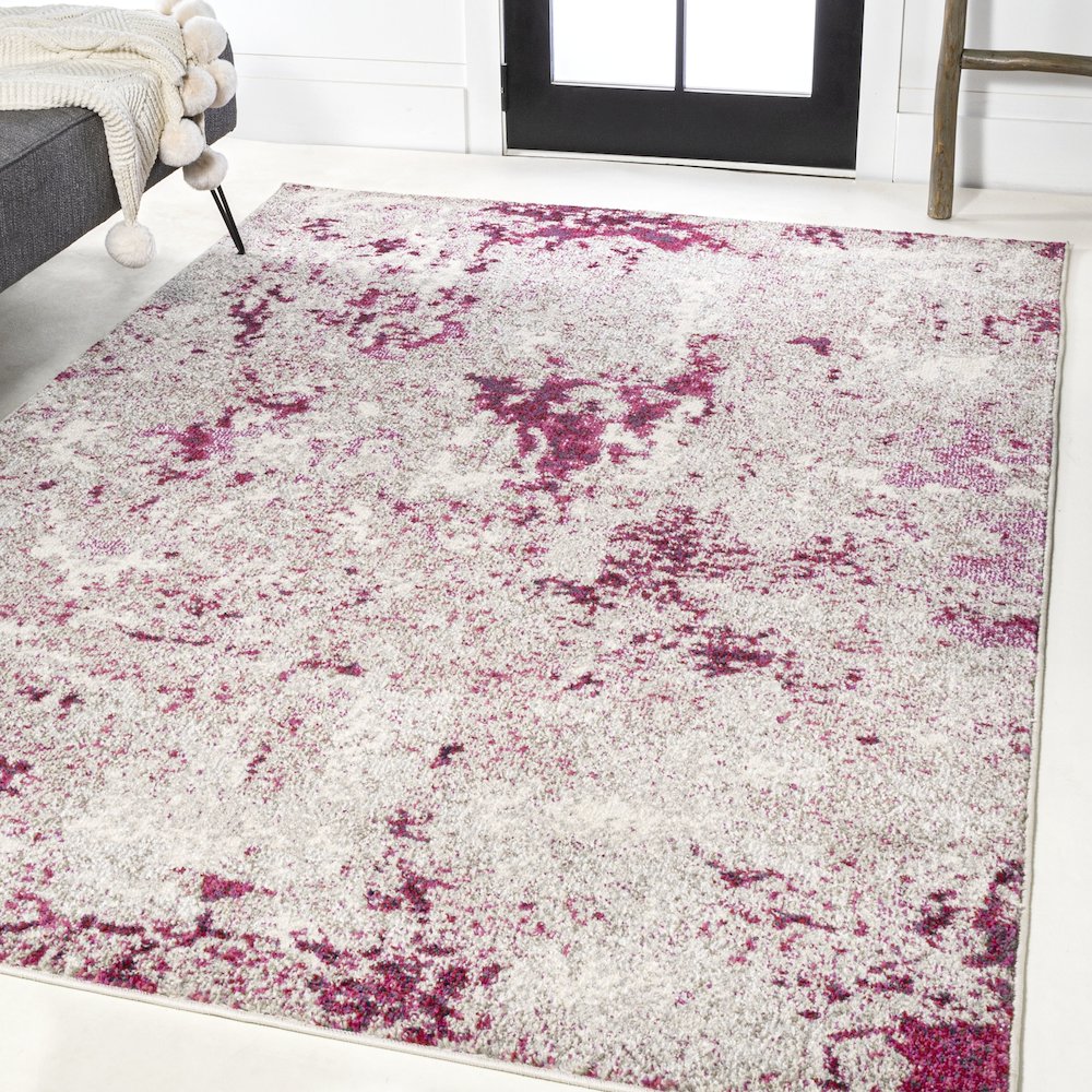 Contemporary Pop Modern Abstract Vintage Faded Area Rug