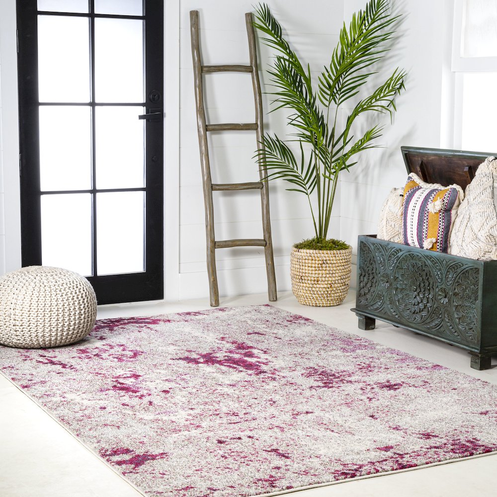 Contemporary Pop Modern Abstract Vintage Faded Area Rug