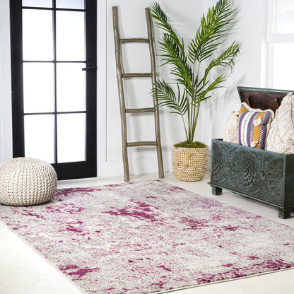 Contemporary Pop Modern Abstract Vintage Faded Area Rug