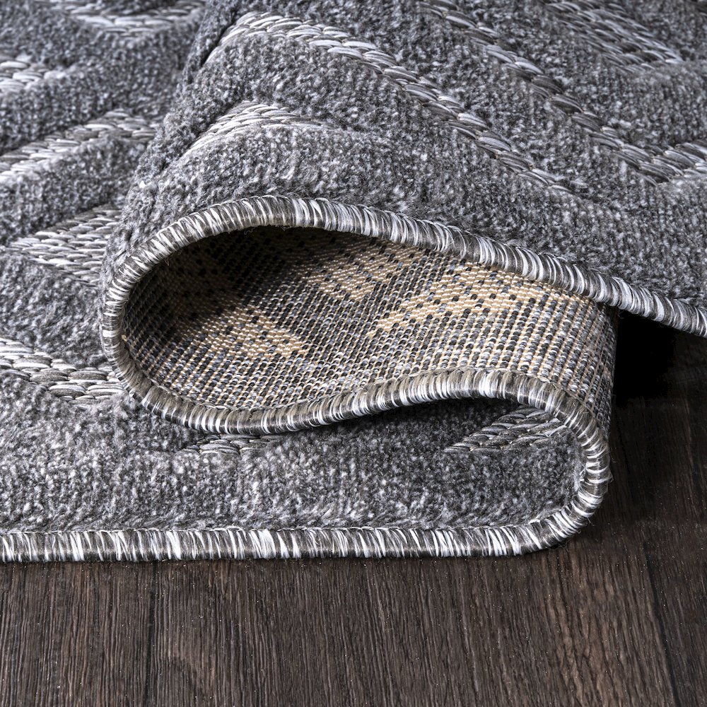 Portmany Neutral Diamond Trellis Indoor/Outdoor Area Rug