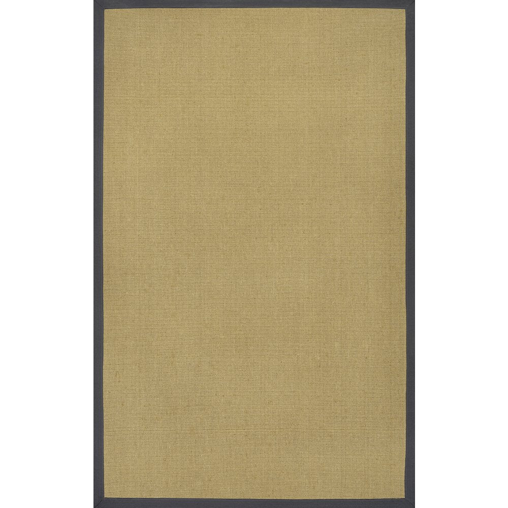 Camden Farmhouse Cottage Border Jute Natural/Dark Gray 5 ft. x 8 ft. Area Rug