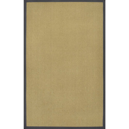 Camden Farmhouse Cottage Border Jute Natural/Dark Gray 5 ft. x 8 ft. Area Rug