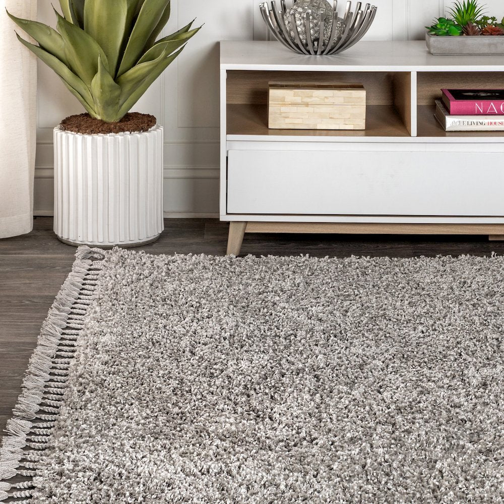 Mercer Shag Plush Tassel Area Rug