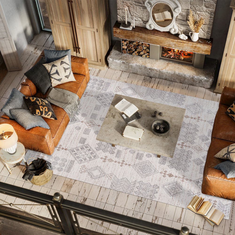 Bhalil Berber Diamond Geometric Area Rug