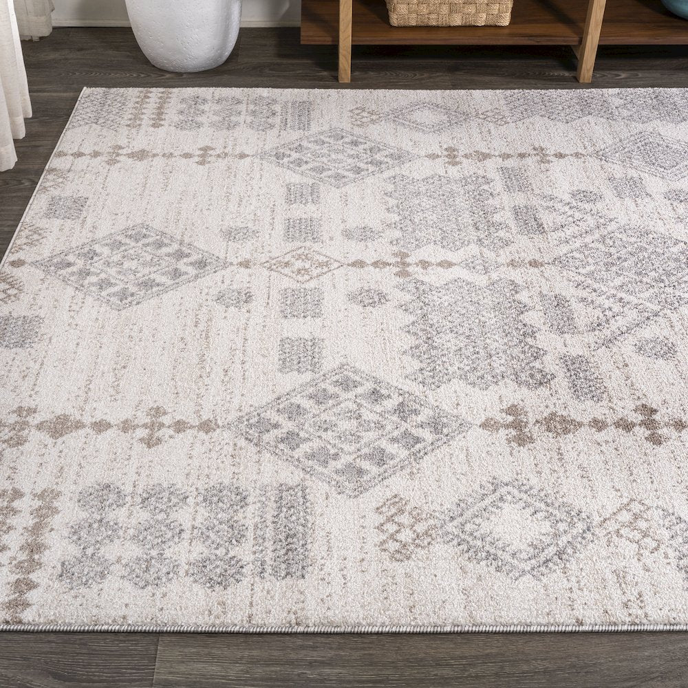 Bhalil Berber Diamond Geometric Area Rug
