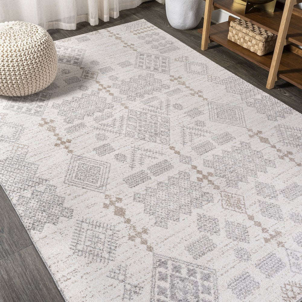 Bhalil Berber Diamond Geometric Area Rug