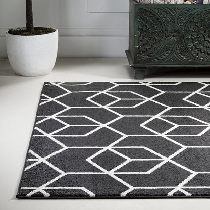 Tumbling Blocks Modern Geometric Area Rug