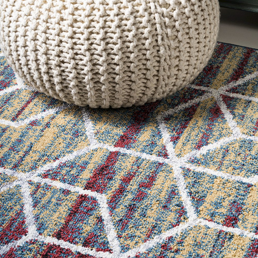 Tumbling Blocks Modern Geometric Area Rug