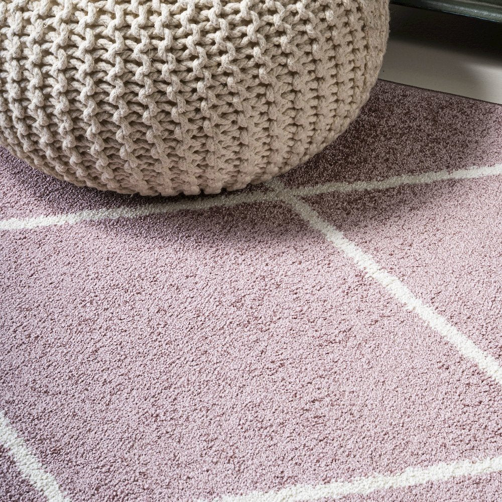 Cole Minimalist Diamond Trellis Area Rug