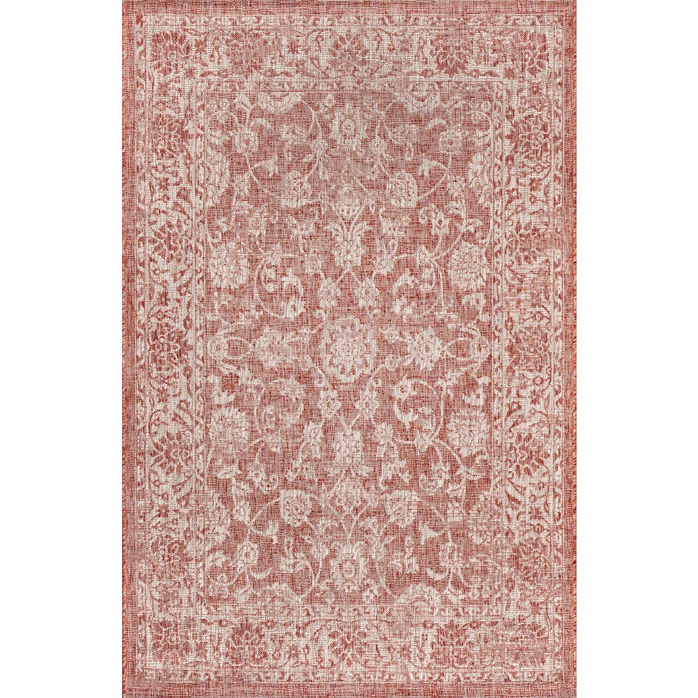 Tela Bohemian Textured Weave Floral Indoor/Outdoor Area Rug