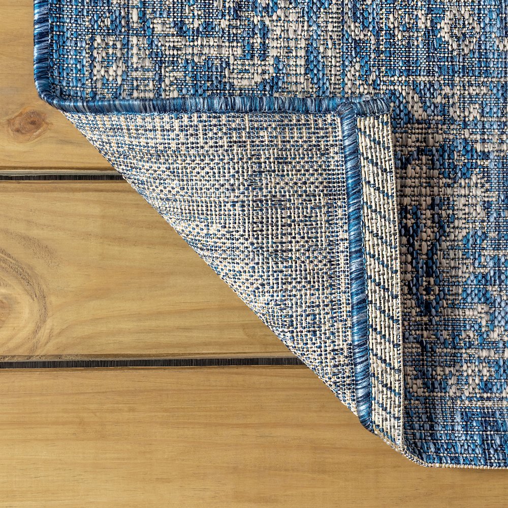 Tela Bohemian Textured Weave Floral Indoor/Outdoor Area Rug