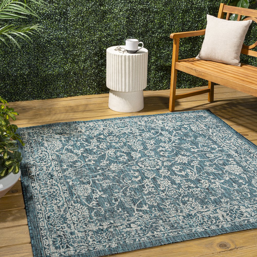 Tela Bohemian TetuWeave Floral  Indoor/Outdoor  Rug