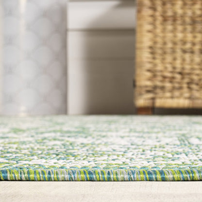 Tela Bohemian Textured Weave Floral Indoor/Outdoor Area Rug