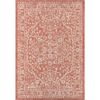 Malta Bohemian Medallion Textured Weave Indoor/Outdoor Area Rug
