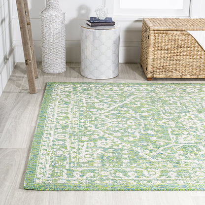 Malta Bohemian Medallion Textured Weave Indoor/Outdoor Area Rug