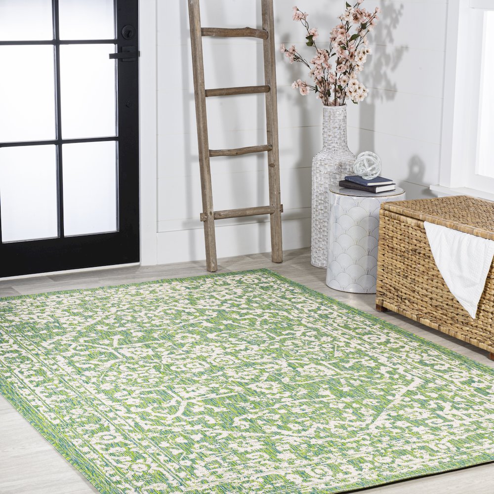 Malta Bohemian Medallion Textured Weave Indoor/Outdoor Area Rug