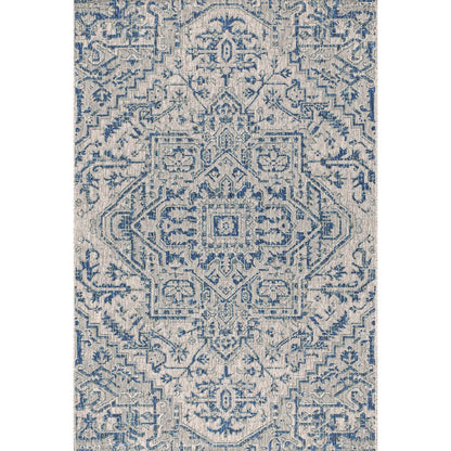 Estrella Bohemian Medallion Textured Weave Indoor/Outdoor Area Rug