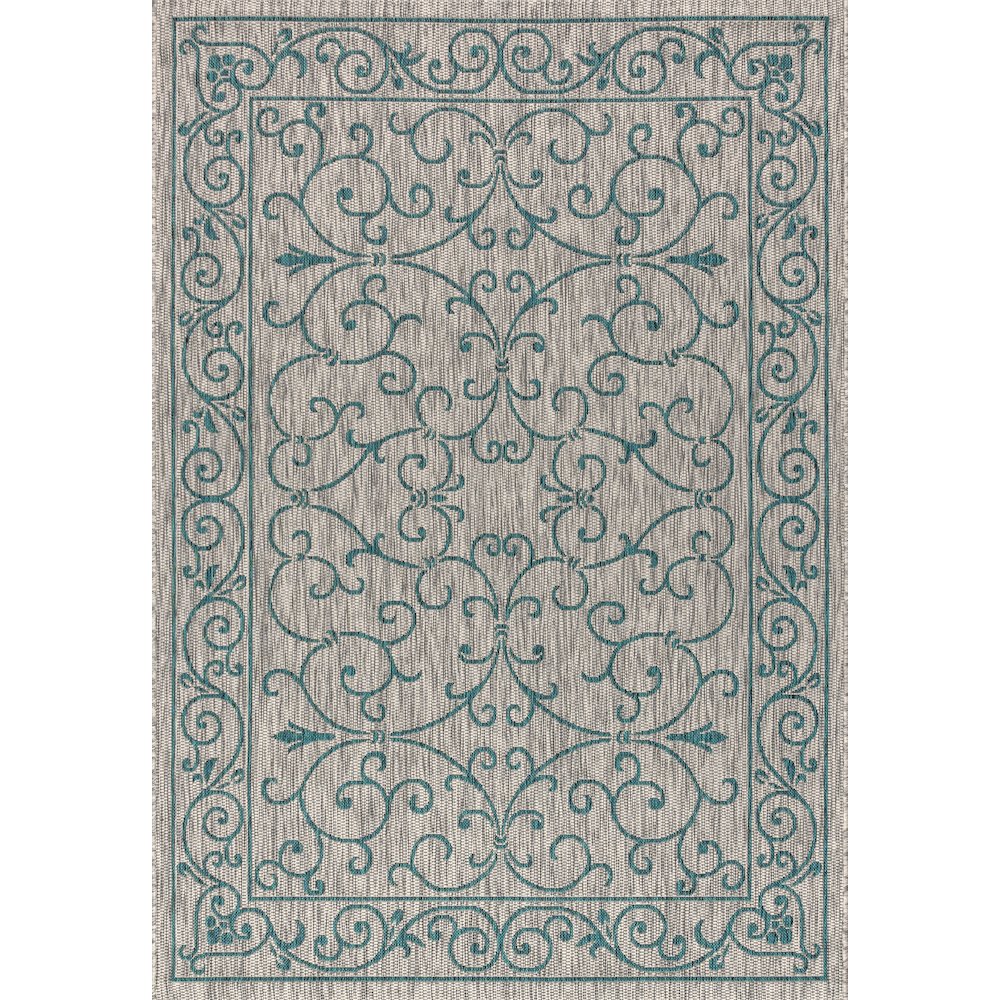 Charleston Vintage Filigree Textured Weave Indoor/Outdoor Area Rug