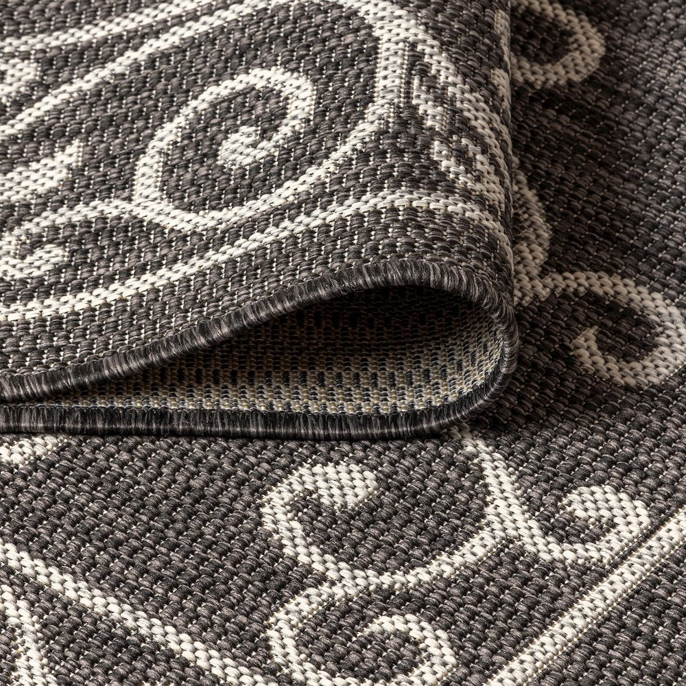 Charleston Vintage Filigree Textured Weave Indoor/Outdoor Area Rug