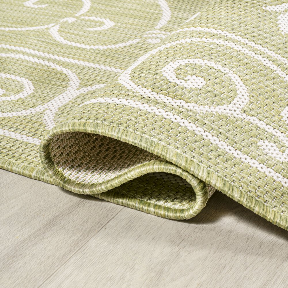 Charleston Vintage Filigree Textured Weave Indoor/Outdoor Area Rug