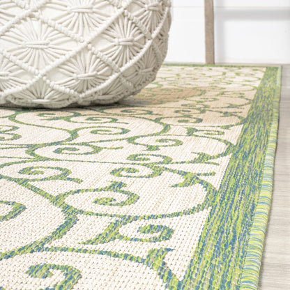 Madrid Vintage Filigree Textured Weave Indoor/Outdoor Area Rug