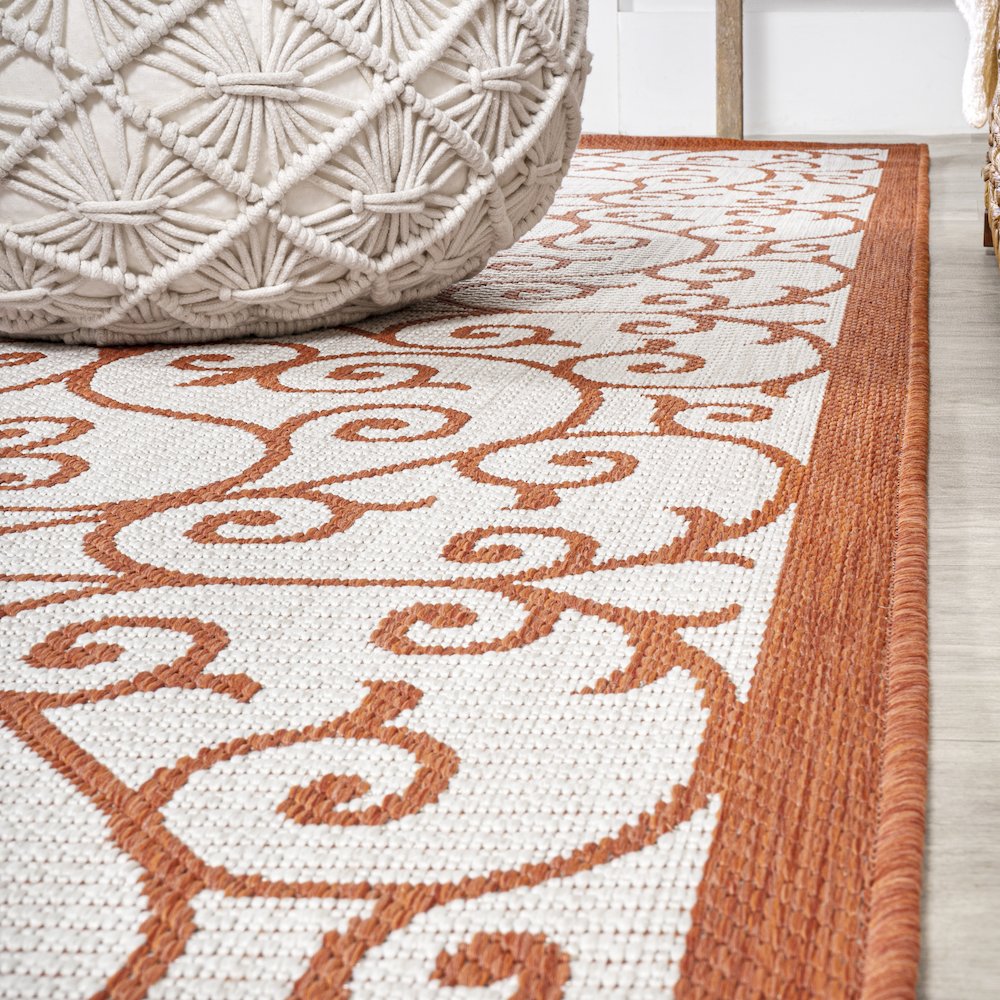 Madrid Vintage Filigree Textured Weave Indoor/Outdoor Area Rug