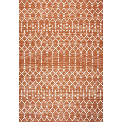 Ourika Moroccan Geometric Textured Weave Indoor/Outdoor Area Rug