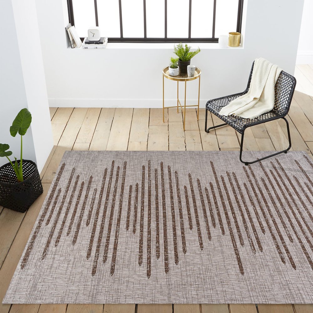 Zolak Berber Stripe Geometric Indoor/Outdoor Area Rug