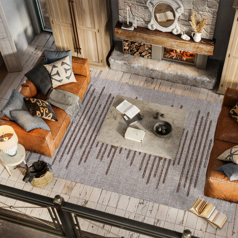 Zolak Berber Stripe Geometric Indoor/Outdoor Area Rug