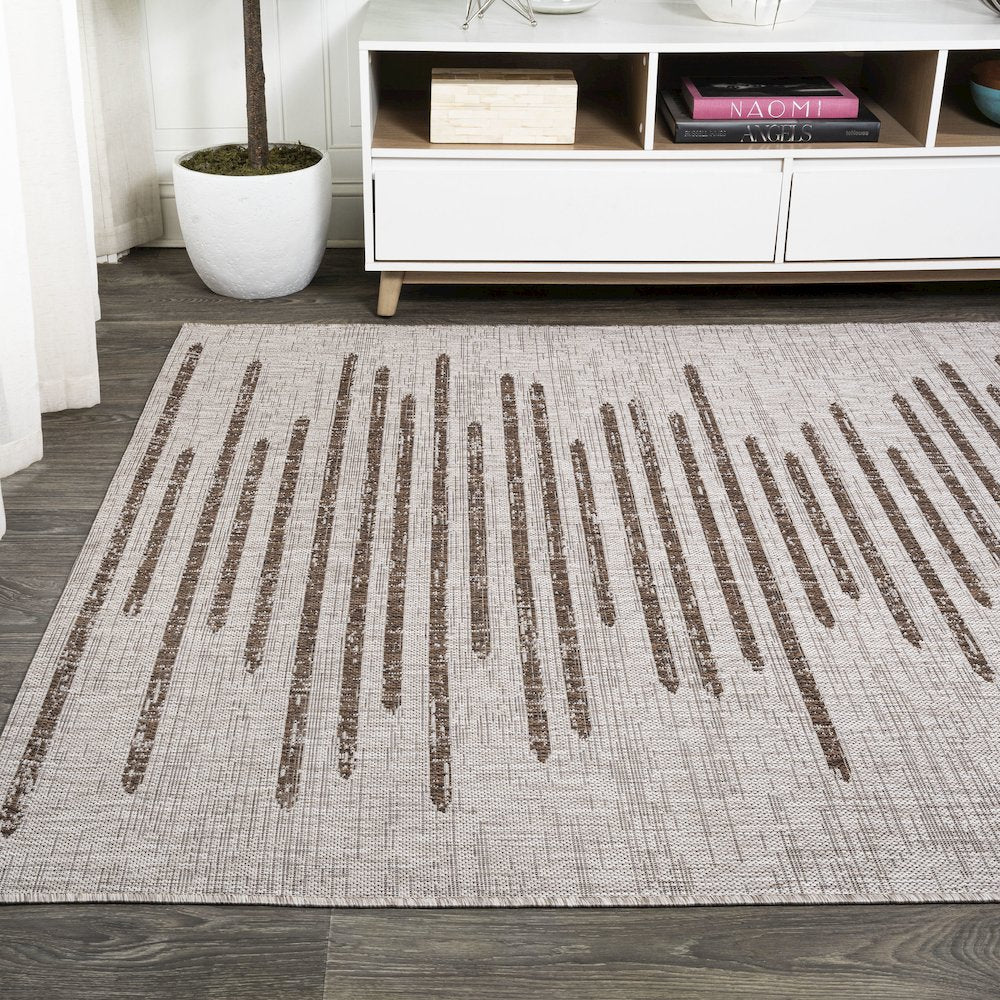 Zolak Berber Stripe Geometric Indoor/Outdoor Area Rug