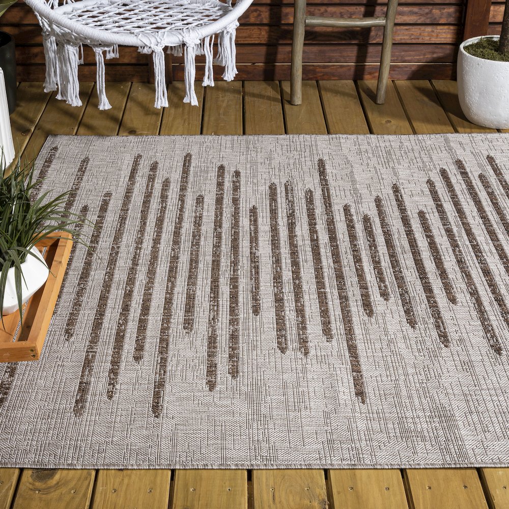 Zolak Berber Stripe Geometric Indoor/Outdoor Area Rug