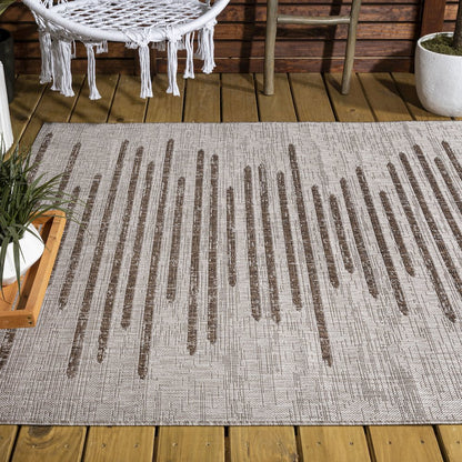 Zolak Berber Stripe Geometric Indoor/Outdoor Area Rug