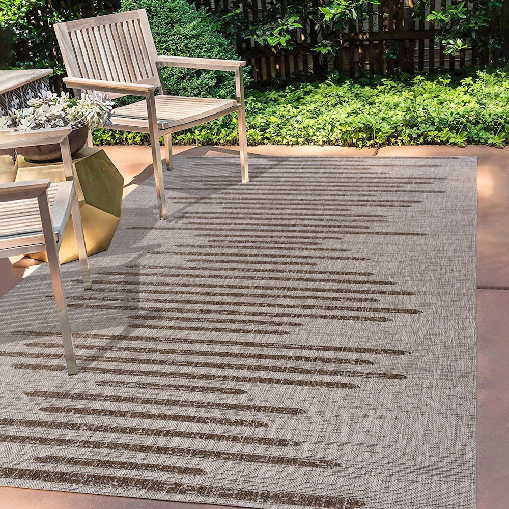 Zolak Berber Stripe Geometric Indoor/Outdoor Area Rug