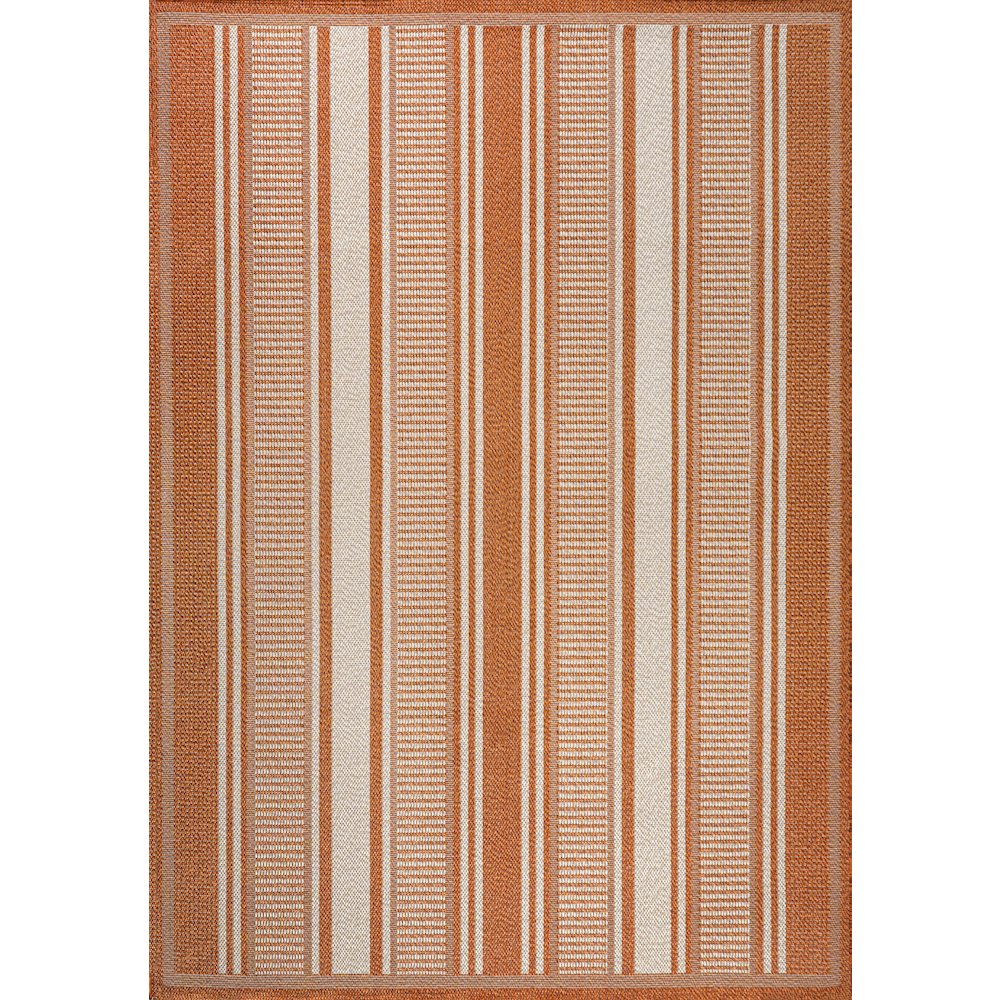 Haynes Modern Double Stripe Indoor/Outdoor Area Rug