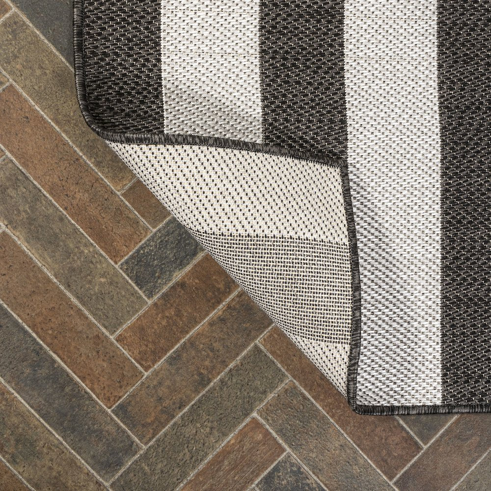 Negril Two Tone Wide Stripe Indoor/Outdoor Area Rug
